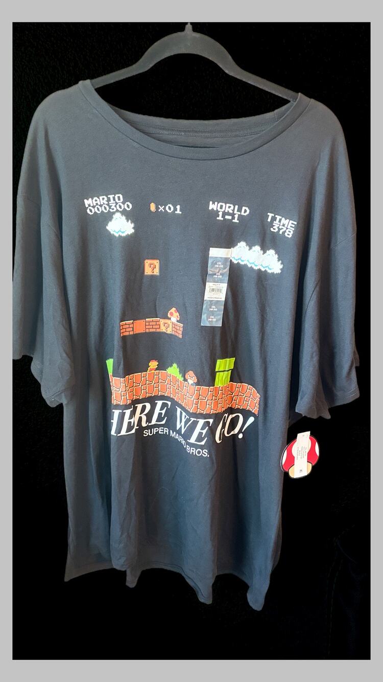 Super Mario Bros Libre We Go Graphic T-Shirt 3XL Nintendo NWT